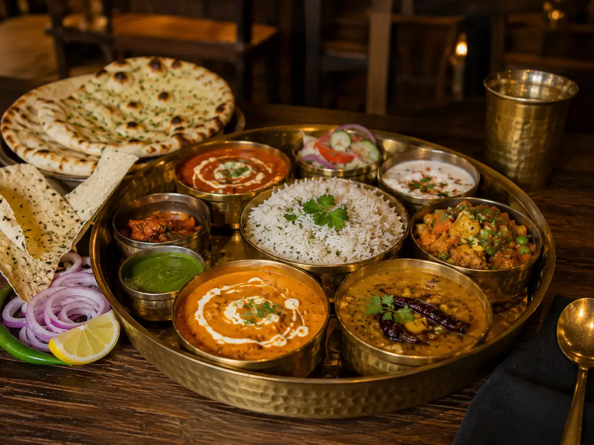 Mother Masala family-style Indian spread